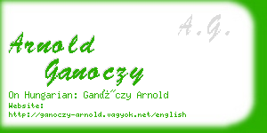 arnold ganoczy business card
